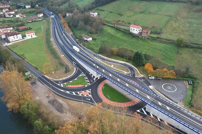 Imagen de la carretera N-121-A a la altura de Sunbilla.