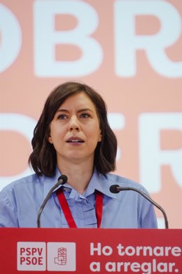La secretaria general del PSPV-PSOE, Diana Morant, durante el Comité Nacional del PSPV, en la sede de UGT-PV, a 9 de mayo de 2026, en Valencia