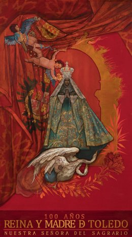 Cartel del Centenario de la Coronación de la Virgen del Sagrario, obra de Jesús Zurita.
