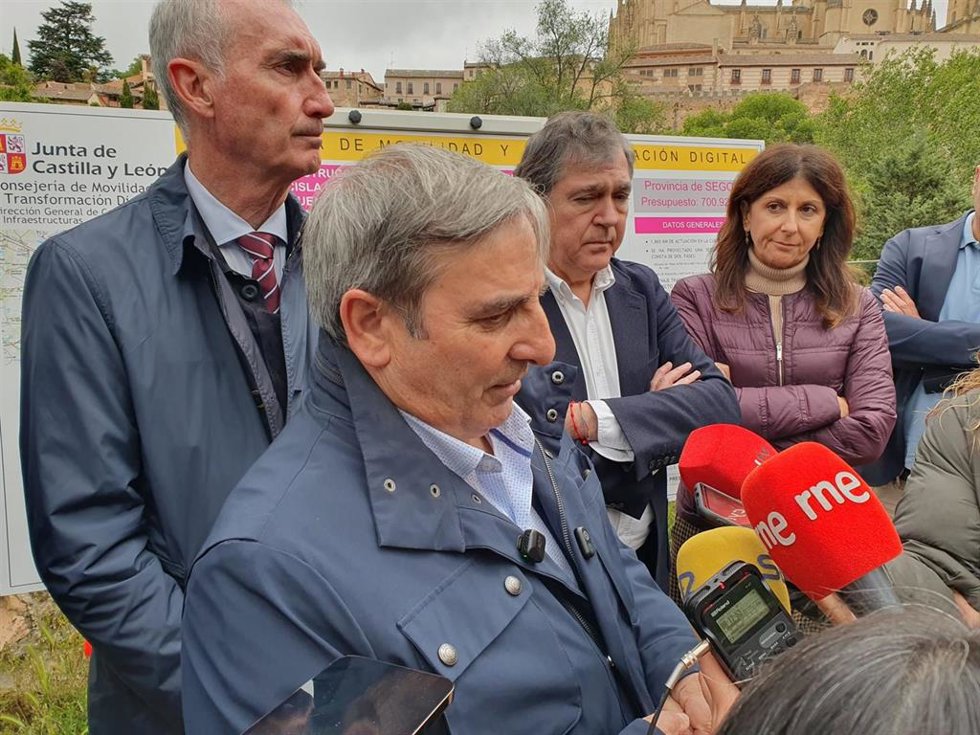 El consejero de Movilidad y Transformación Digital de la Junta de Castilla y León, José Luis Sanz Merino