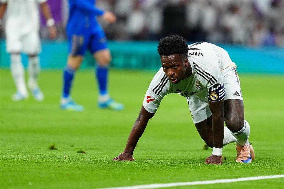 Vinícius Jr durante un partido del Real Madrid