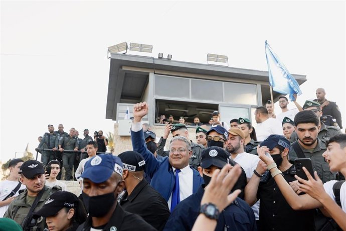 El ministro de Seguridad Nacional de Israel, Itamar Ben Gvir, durante una marcha en la Ciudad Vieja de Jerusalén, el 14 de mayo de 2026 (archivo)