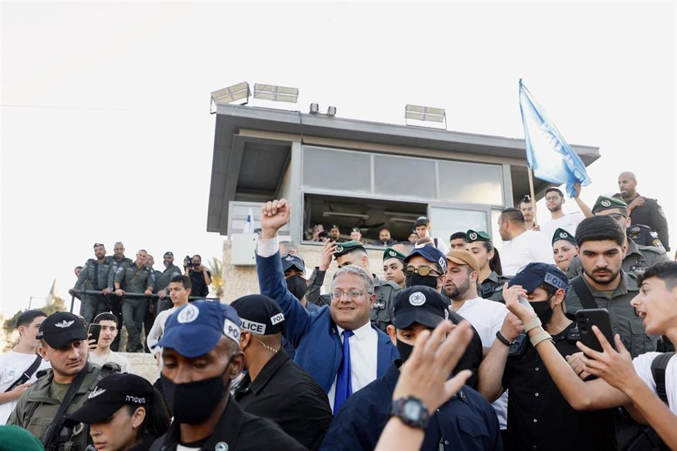 El ministro de Seguridad Nacional de Israel, Itamar Ben Gvir, durante una marcha en la Ciudad Vieja de Jerusalén, el 14 de mayo de 2026 (archivo)