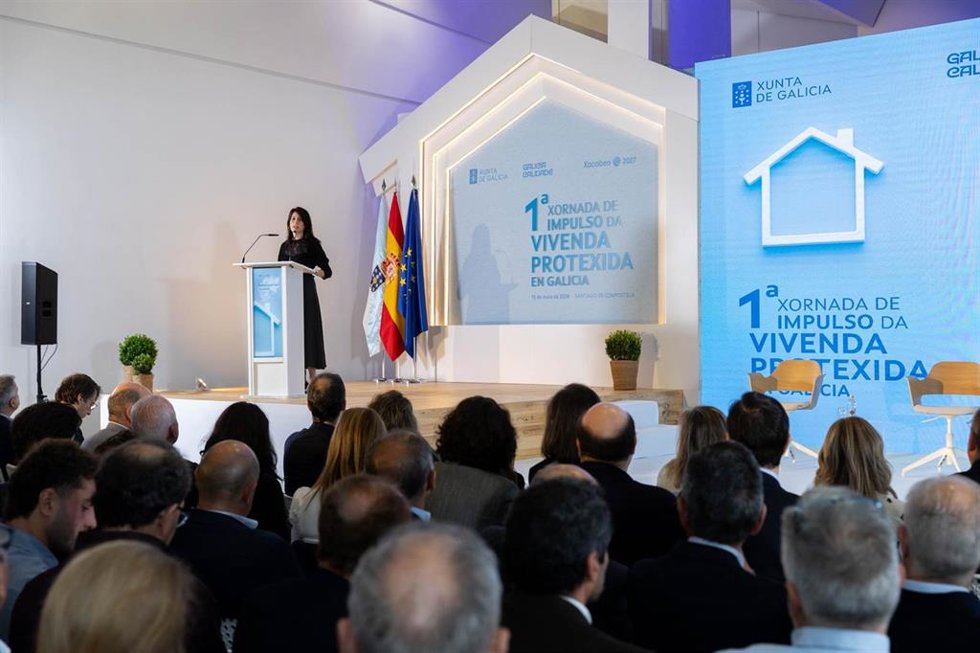 La conselleira de Vivenda, María M. Allegue