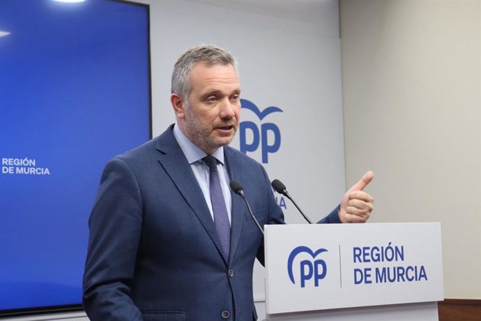 El vicesecretario de Organización, Comunicación y Electoral del Partido Popular de la Región de Murcia (PPRM), Joaquín Segado