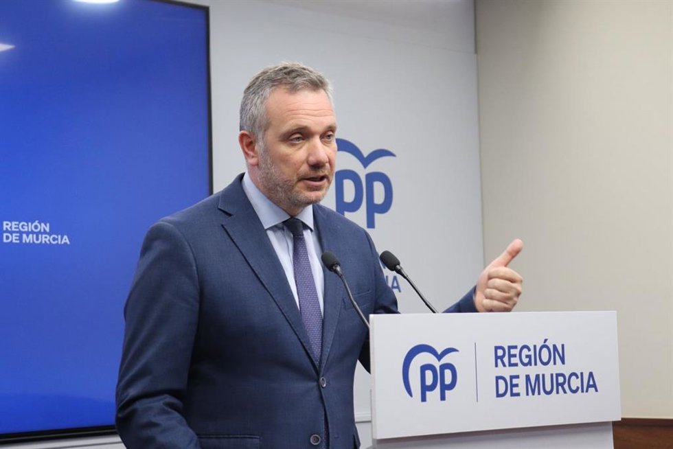 El vicesecretario de Organización, Comunicación y Electoral del Partido Popular de la Región de Murcia (PPRM), Joaquín Segado