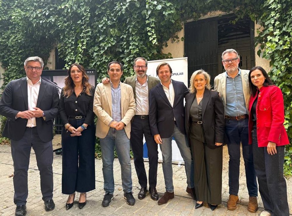 El director de campaña del PP de Andalucía y líder de la candidatura cordobesa, Antonio Repullo, durante el acto.