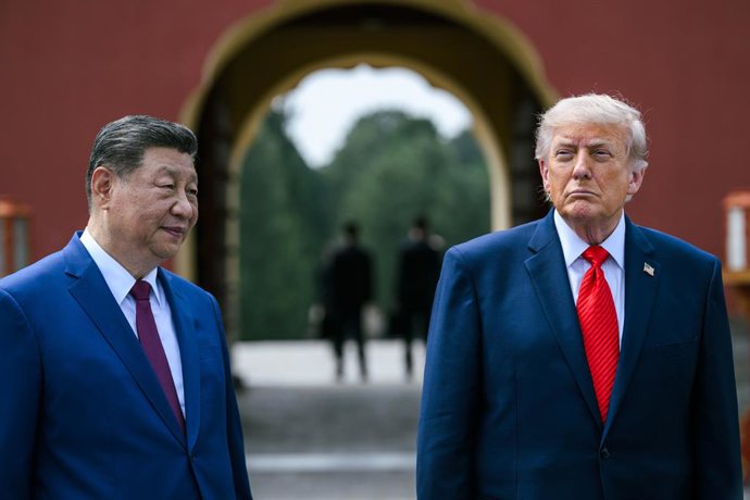 May 15, 2026, Beijing, China: U.S. President DONALD TRUMP and his Chinese counterpart XI JINPING, have a private meeting at Zhongnanhai in Beijing.