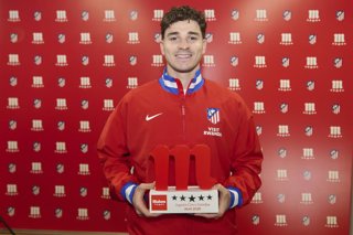 El jugador del Atlético de Madrid Julián Álvarez, elegido 'Jugador Cinco Estrellas de abril'