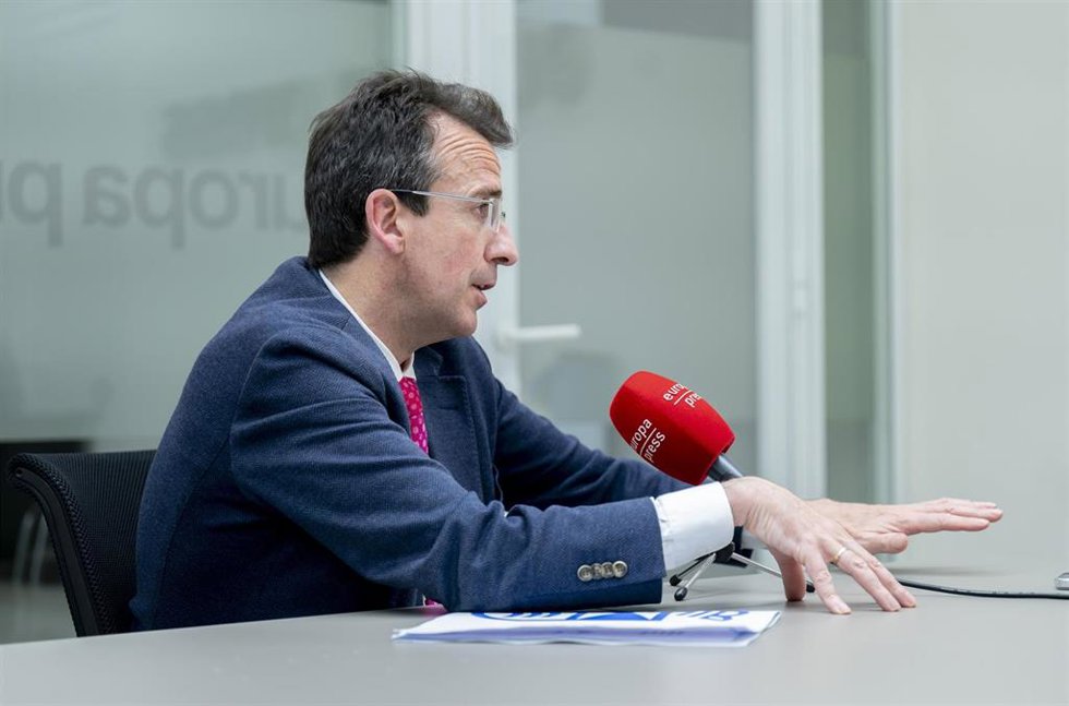 El alcalde de Leganés, Miguel Ángel Recuenco, durante una entrevista para Europa Press, a 12 de mayo de 2026, en Madrid (España). 