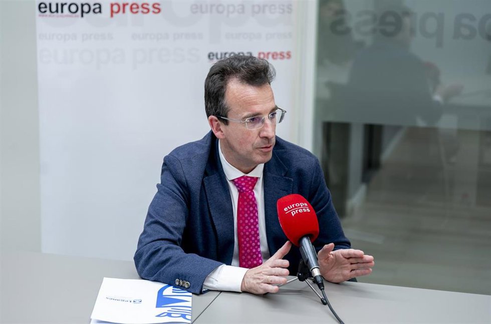 El alcalde de Leganés, Miguel Ángel Recuenco, durante una entrevista para Europa Press, a 12 de mayo de 2026, en Madrid (España).