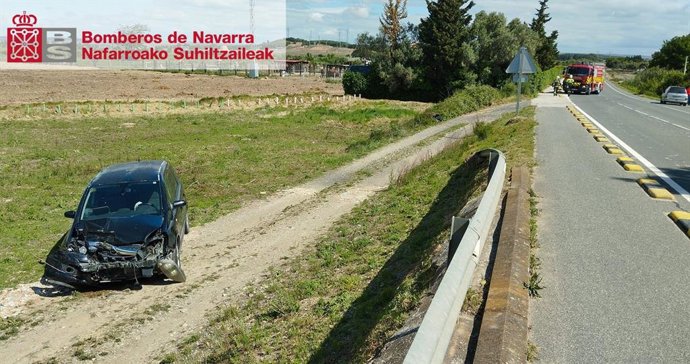 Uno de los vehículos implicados en el accidente.