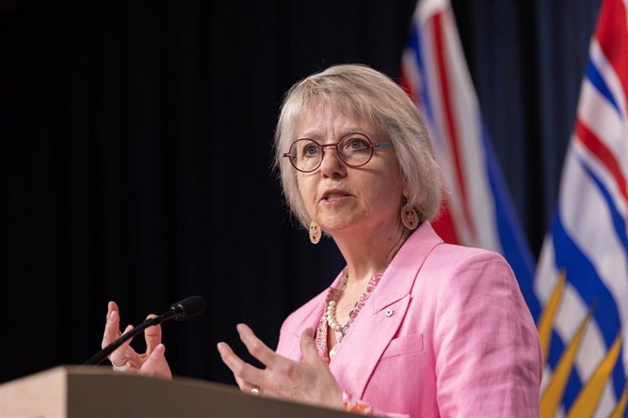 Archivo - La doctora Bonnie Henry, responsable provincial de salud pública, ofrece la última información sobre el hantavirus durante una rueda de prensa celebrada en el Parlamento de Victoria, en la Columbia Británica, el lunes 11 de mayo de 2026
