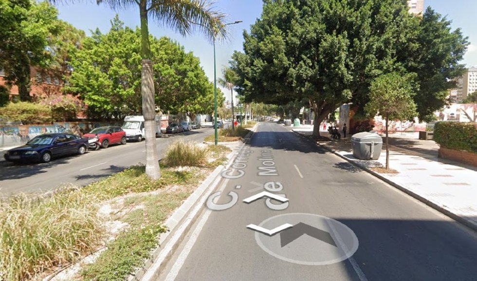 Calle Corregidor Francisco de Molina, ubicación donde ha ocurrido el accidente.