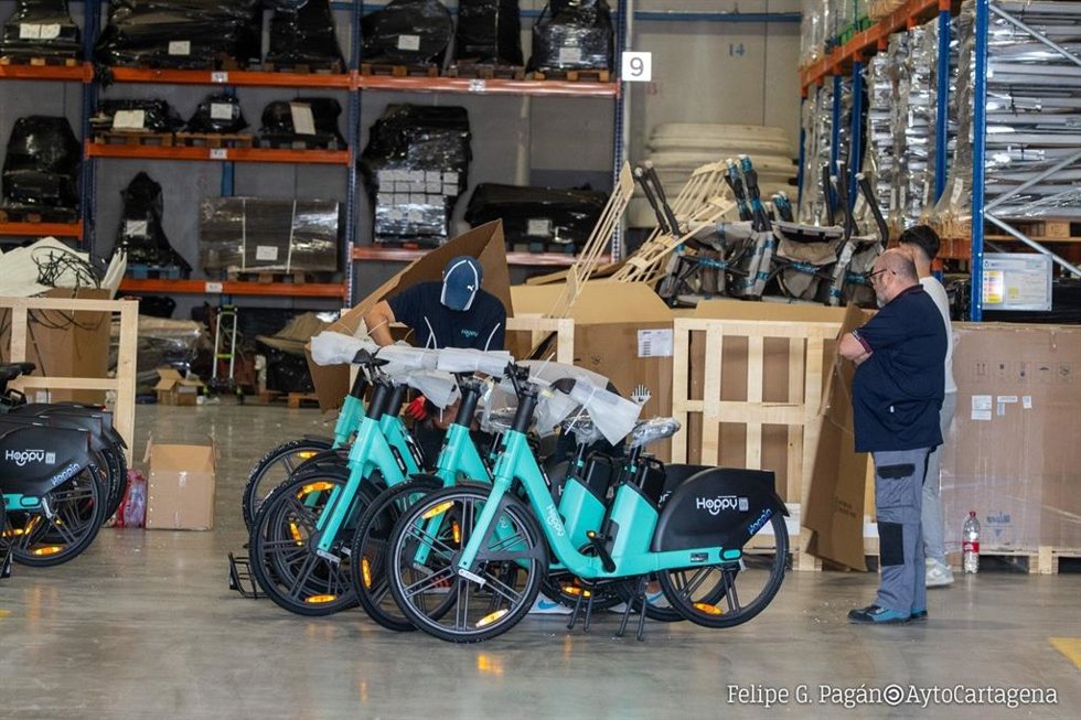 Bicicletas del nuevo servicio municipal de movilidad sostenible. Mayo, 2026.