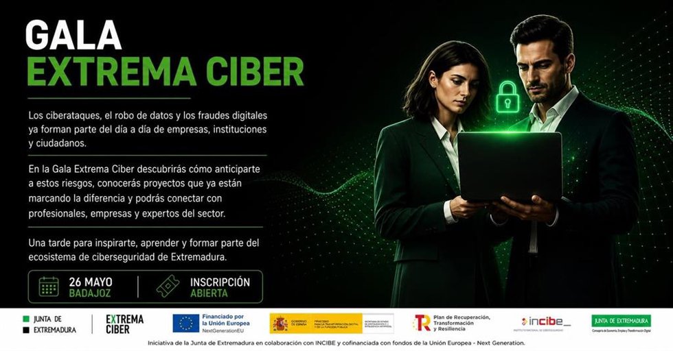 Archivo - Cartel de la Gala Extrema Ciber que se celebra el 26 de mayo de 2026 en Badajoz.