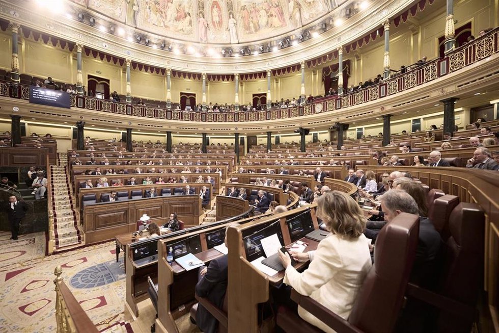 Una sesión plenaria en el Congreso de los Diputados