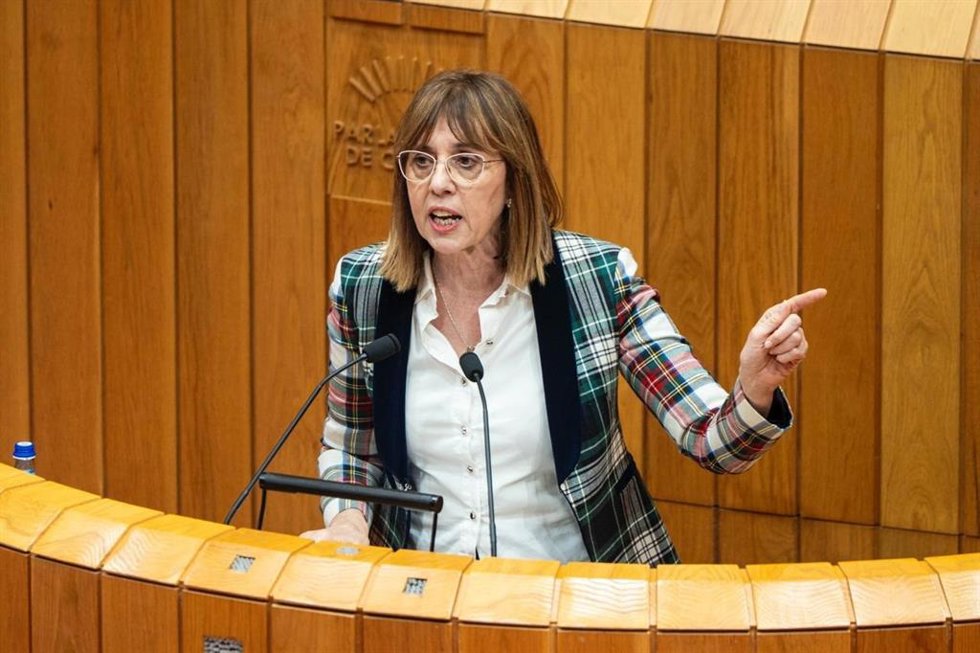 La diputada Raquel Arias (PP) en el Parlamento de Galicia, en imagen de archivo.
