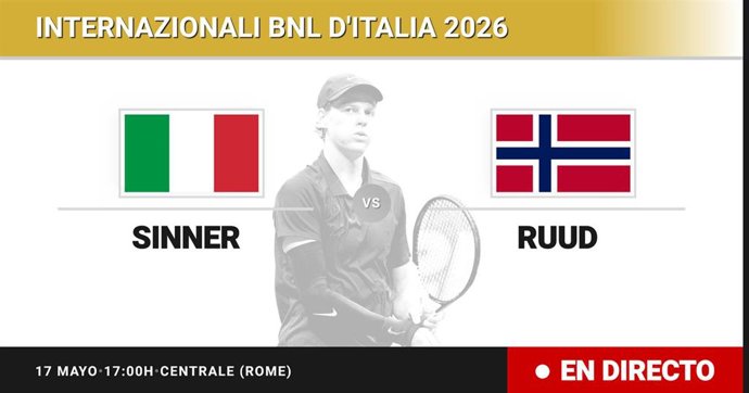 Jannik Sinner - Casper Ruud: resumen y estadísticas del partido de Final de Internazionali BNL d'Italia