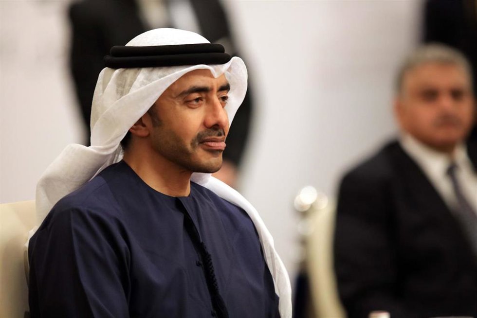 Archivo - El ministro de Exteriores de Emiratos Árabes Unidos (EAU), Abdulá bin Zayed 