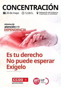 CCOO y UGT se concentran este miércoles para exigir la plena implantación del sistema de atención a la Dependencia