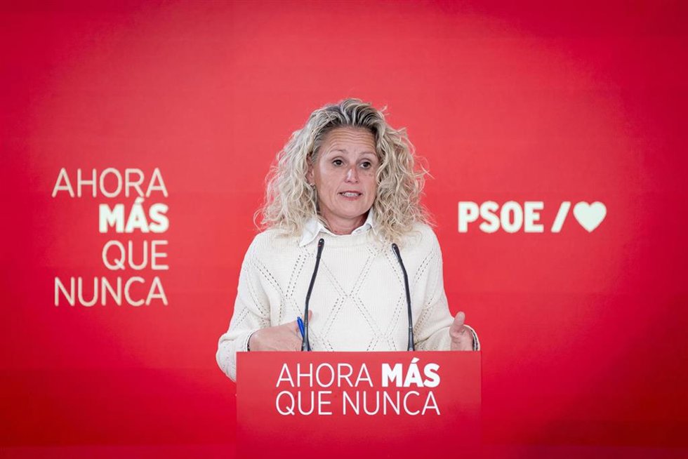 Archivo - La portavoz de la Ejecutiva Federal del PSOE, Montse Mínguez, durante una rueda de prensa en una imagen de archivo 
