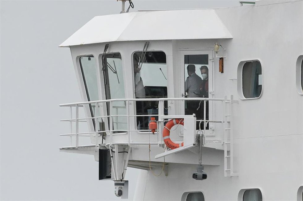 Exteriores del crucero 'Ambition', aislado por un brote de gastroenteritis