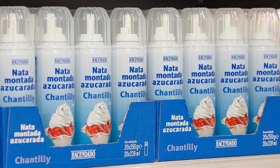 Producto del proveedor vasco de nata montada, Lácteos de Karrantza, de Mercadona
