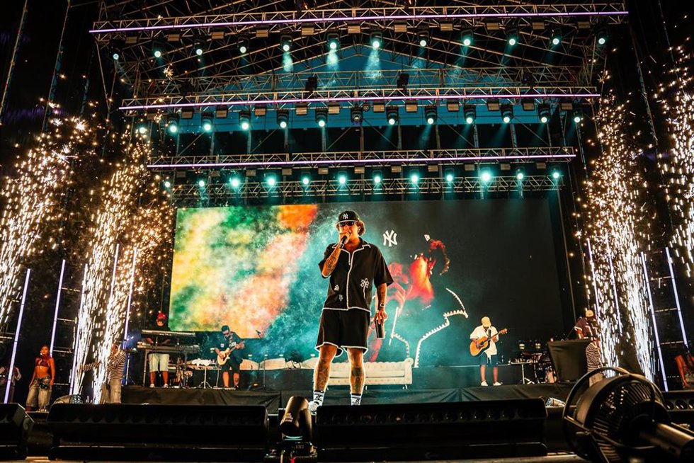 El cantante colombiano Beéle durante un reciente concierto en Tenerife, dentro del Cook Music Festival.