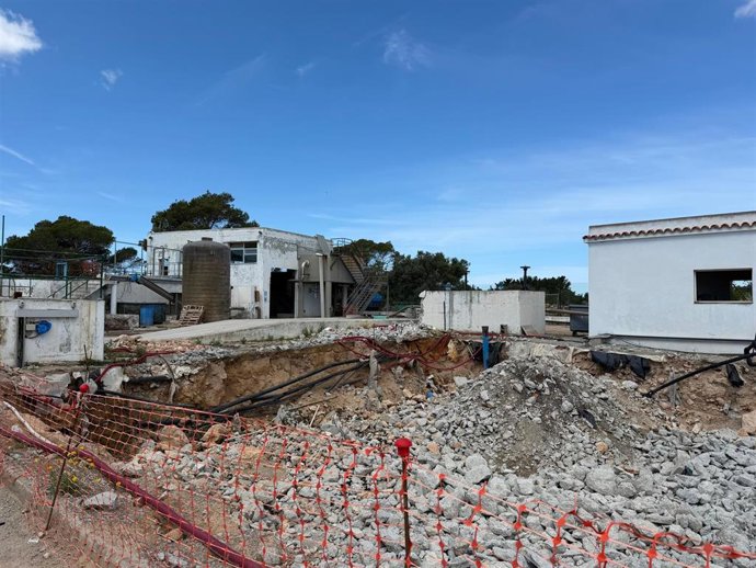 Obras de la depuradora de Formentera