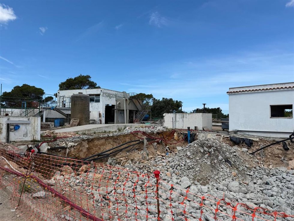 Obras de la depuradora de Formentera
