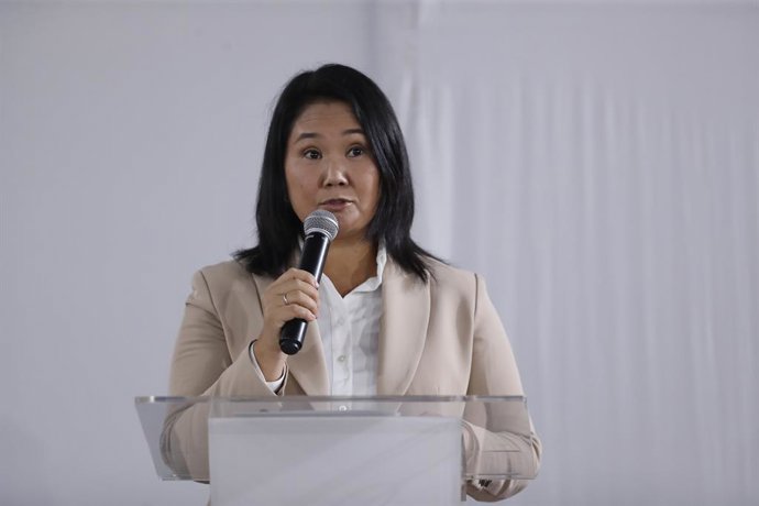 Archivo - July 19, 2021, LIMA, PERU: lima 19 de julio del 2021.Conferencia de prensa Keiko Fujimori