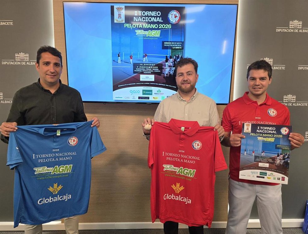 Presentacion del I Torneo Nacional de Pelota a Mano que se celebrará en La Gineta.