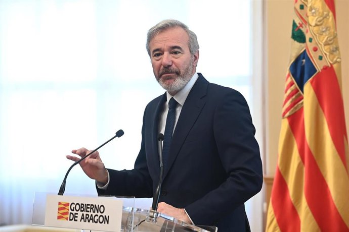Archivo - El presidente del Gobierno de Aragón, Jorge Azcón.  