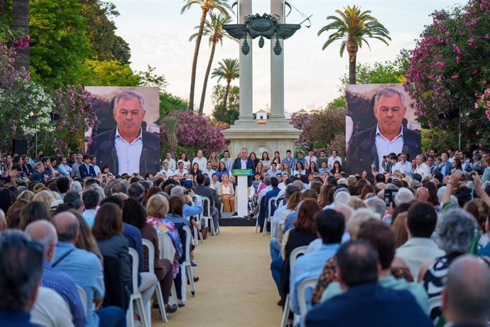 (Foto De ARCHIVO) El Alcalde De Sevilla, José Luis Sanz, Interviene En El Inicio De Campaña Para Las Elecciones De 17M. A 30 De Abril De 2026 En Sevilla, Andalucía (España).