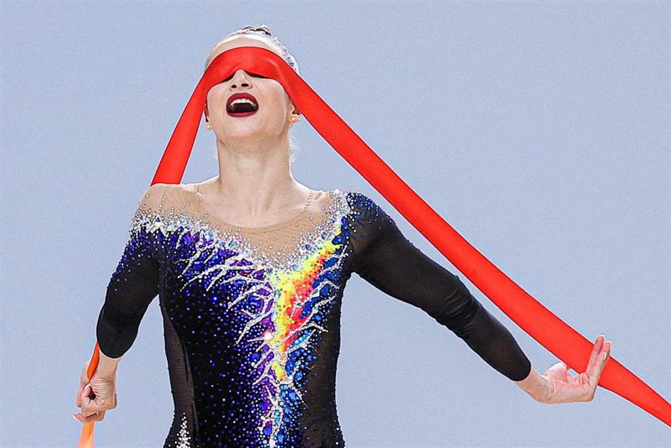 Archivo - La gimnasta rusa Milena Shchenyatskaya durante una competición