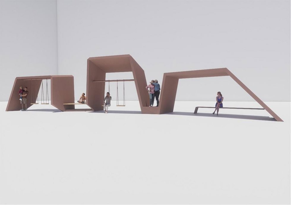 Maqueta de la estructura prevista en el mirador.