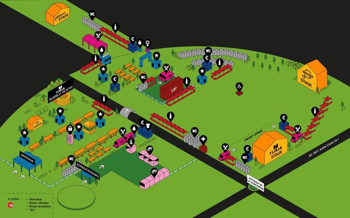 Mapa del recinto del BigSound Valencia 2026 en el Parc Central de Torrent