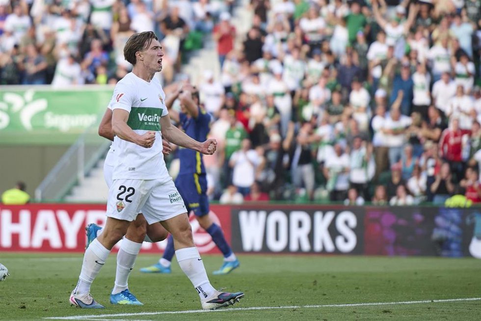 David Affengruber durante un partido del Elche CF