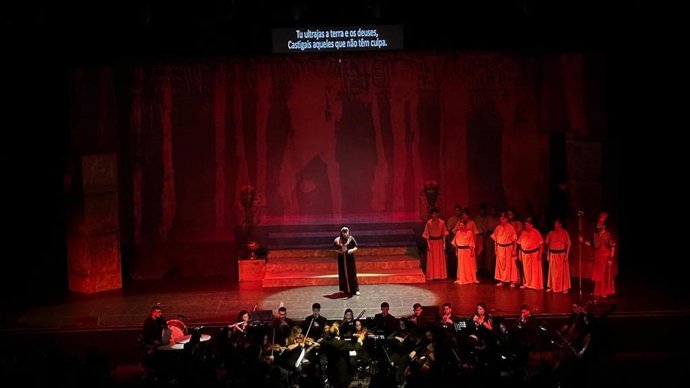 Representación de 'Aida' en la gira 2026.