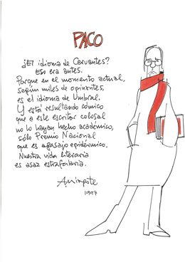 Una de las obras que forman parte de la exposición 'Umbral, trazo a trazo', del humorista gráfico Antonio Mingote, que acogerá el ILC.