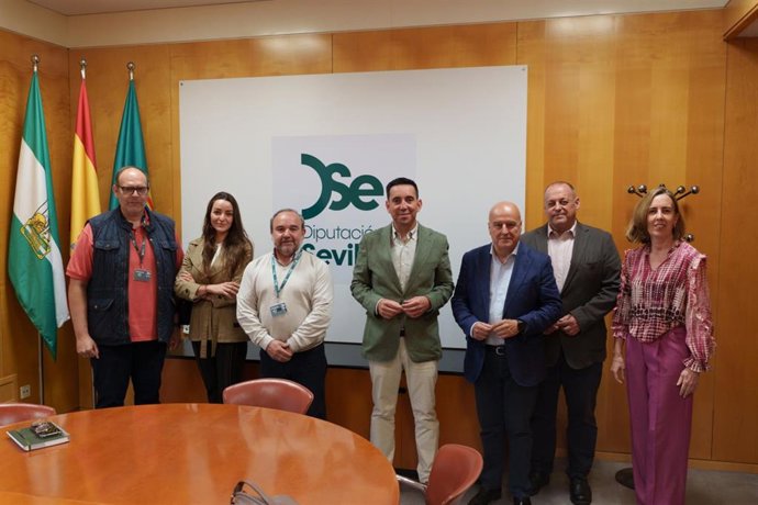 Imagen de la Comisión Mixta celebrada en la sede de Diputación de Sevilla.