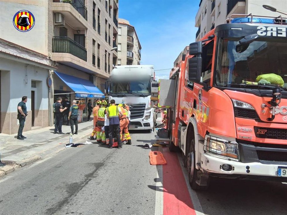 Intervención de los bomberos en Vilamarxant
