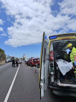 Accidente de tráfico con tres personas heridas en Los Realejos