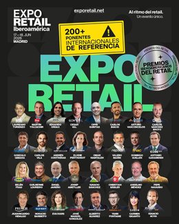 Cartel de panelistas del ExpoRetail Iberoamérica 2026.