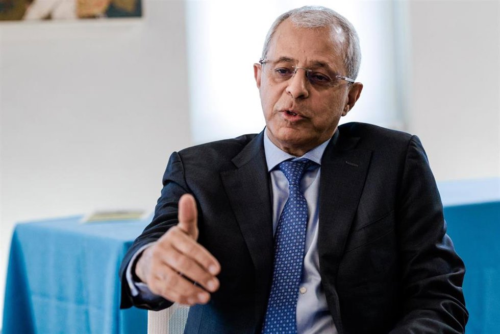 El viceministro de Asuntos Exteriores y Expatriados de Yemen, Mustapha Ahmed Mohamed Noman, durante una entrevista para Europa Press, en la Casa Árabe, a 18 de mayo de 2026, en Madrid (España).