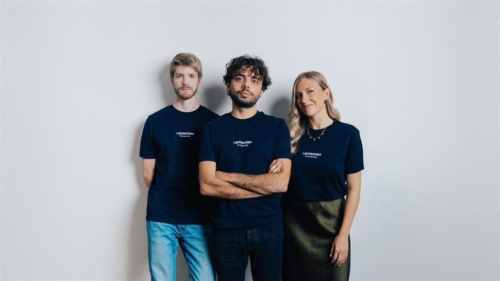 De izquierda a derecha: Andrea Lonza, cofundador y CTO de Lexroom; Paolo Fois, cofundador y CEO de la firma; y Martina Domenicali, cofundadora y CRO.