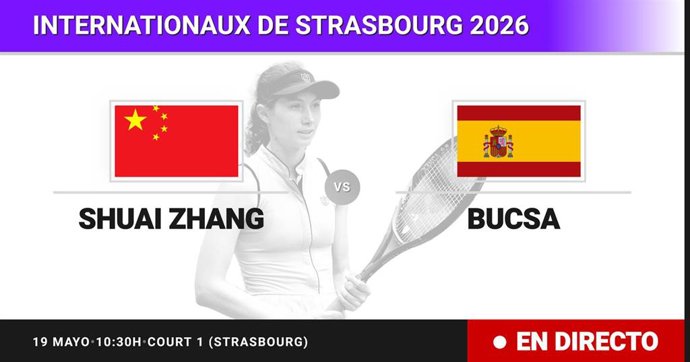 Shuai Zhang - Cristina Bucsa: resumen y estadísticas del partido de Dieciseisavos de final de Internationaux de Strasbourg