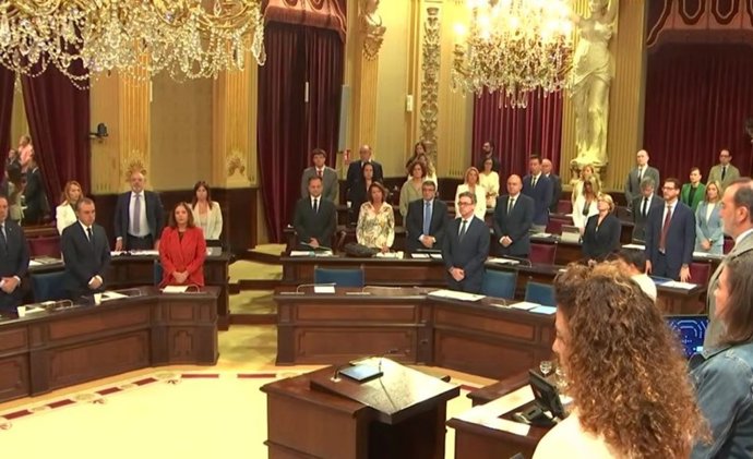 Los diputados guardan un minuto de silencio