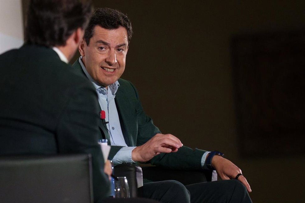 El presidente de la Junta en funciones y candidato del PP-A a la reelección, Juanma Moreno